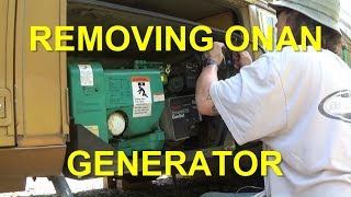 REMOVING ONAN 65KW GENERATOR FROM RV [upl. by Terrilyn556]