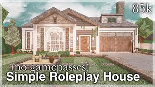 Bloxburg  Simple Roleplay House Speedbuild no gamepasses [upl. by Daisi]