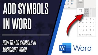 How to add Symbols into a Microsoft Word Document [upl. by Etaner281]