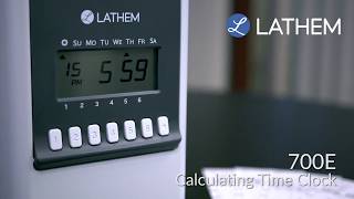 Lathem 700E Calculating Time Clock [upl. by Peirsen903]