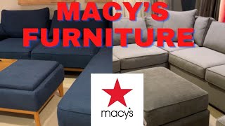 MACY’S FURNITURE  SOFAS COUCHES CHAIRS SECTIONALS OTTOMAN  STORE WALKTHROUGH  SHOP WITH ME  7 [upl. by Arikahc164]