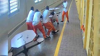 Men stabbed by fellow inmate while handcuffed sue officers [upl. by Hanny171]