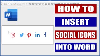 How to Insert Social Icons into Word  Microsoft Word Tutorials [upl. by Tansy]