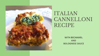 ITALIAN CANNELLONI RECIPE  CANNELLONI RICOTTA E SPINACI WITH SUB [upl. by Allehc]