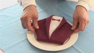 How To Fold A Napkin Dinner Jacket [upl. by Leirvag843]