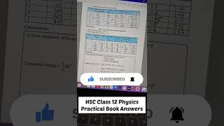 HSC Class 12 Physics Practical Book Answers [upl. by Marguerita]