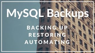 How to Backup and Restore a MySQLMariaDB Database [upl. by Essa]