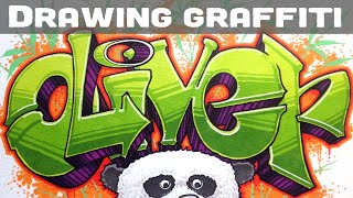 Drawing graffiti with Promarkers 2  Marker tutorial [upl. by Breanne]