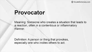 Provocator Meaning [upl. by Mahau749]