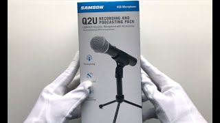 Samson Q2U XLRUSB Microphone Unboxing [upl. by Balsam]