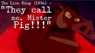 The Lion King 1994  “They call me Mister Pig” [upl. by Adnarem]