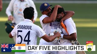 India claim stunning series win end Australias Gabba streak  Vodafone Test Series 202021 [upl. by Orsini886]