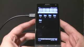 Sony Xperia S USB OTG demo [upl. by Blynn]