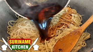 Bami Koken Met Trassi En Bami Saus  Cooking Spaghetti With Shrimp Paste  Suriname Kitchen [upl. by Story]