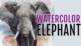 Watercolor Elephant in 5 Simple Steps Painting Tutorial [upl. by Fedora]