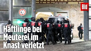 Gefängnismeuterei Polizei stürmt Knast in Thüringen  JVA Untermaßfeld [upl. by Colvin381]