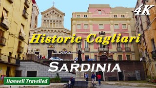 Historic Cagliari Castello District with Cathedral Sardinia Italy 4K [upl. by Damales]