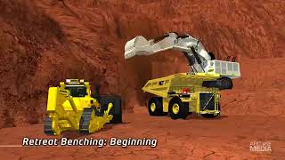 Mining Animation 2012 Double Benching liebherr [upl. by Crompton65]