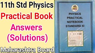 11th std physics practical book Answers Solutions New Syllabus 201920 Maharashtra board [upl. by Hertberg]