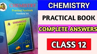 12th std Chemistry practical book Complete AnswersSolution Maharashtra State Board 2021 [upl. by Aidnyl]