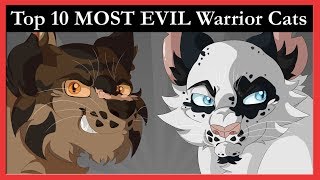 Top 10 MOST EVIL Warrior Cats Characters [upl. by Aerahs505]