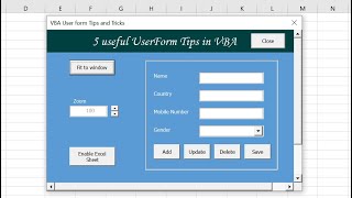 5 VBA UserForm Super Tips [upl. by Einot]