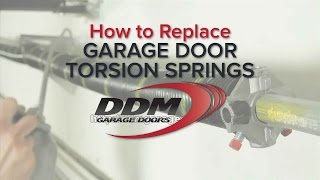 How To Replace Garage Door Torsion Springs [upl. by Naj]